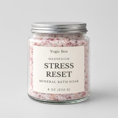 Magnesium Epsom Salt Bath Soak, Rose Petals & Orange Essential Oil, Stress Relief & Relaxation, 8 oz Jar