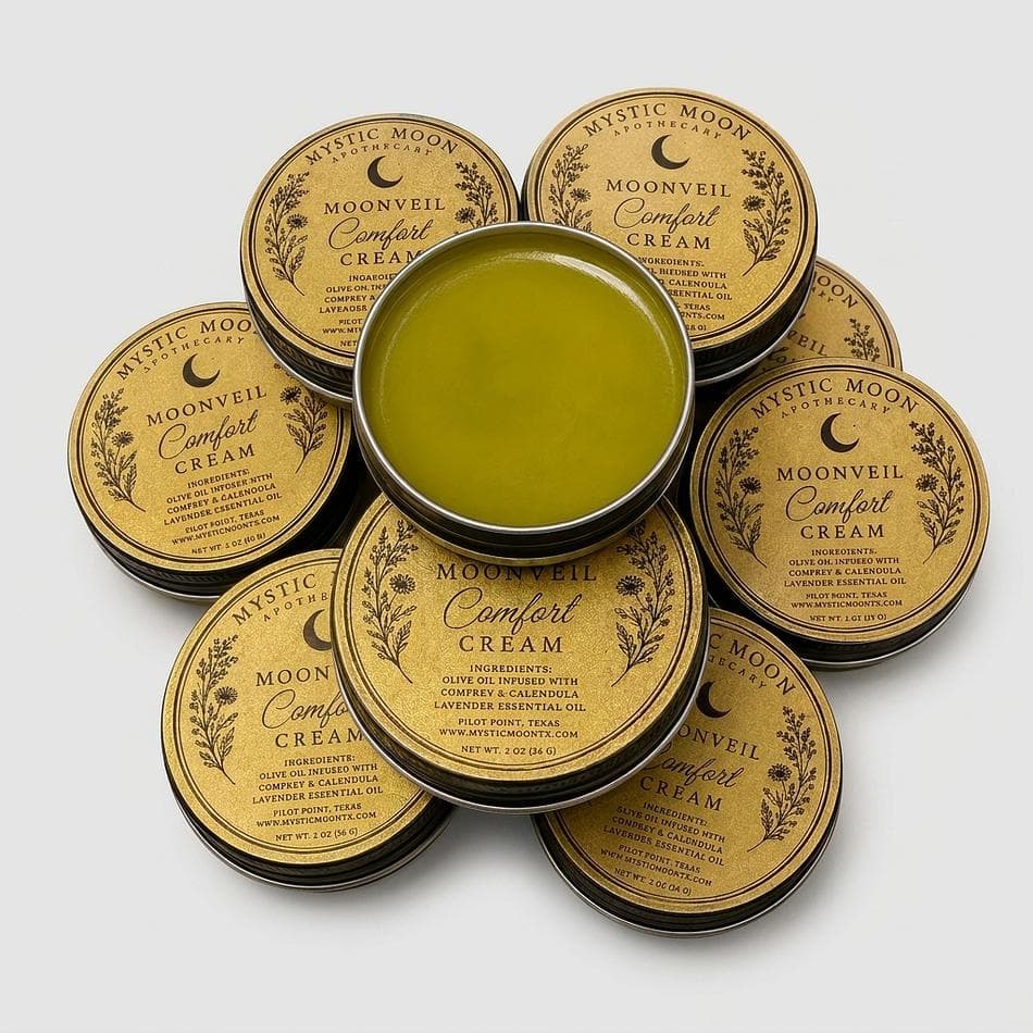 Eczema & Psoriasis Comfort Salve, Comfrey + Calendula, Soothes Dry Irritated Skin, 1 oz Tin