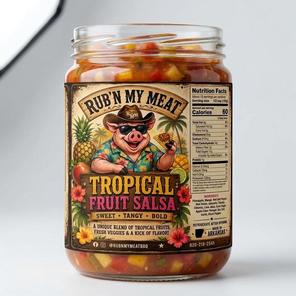 Fruit Salsa, Mango & Pineapple, Sweet-Heat Tropical Flavor, 1 Jar (Net Wt TBD)