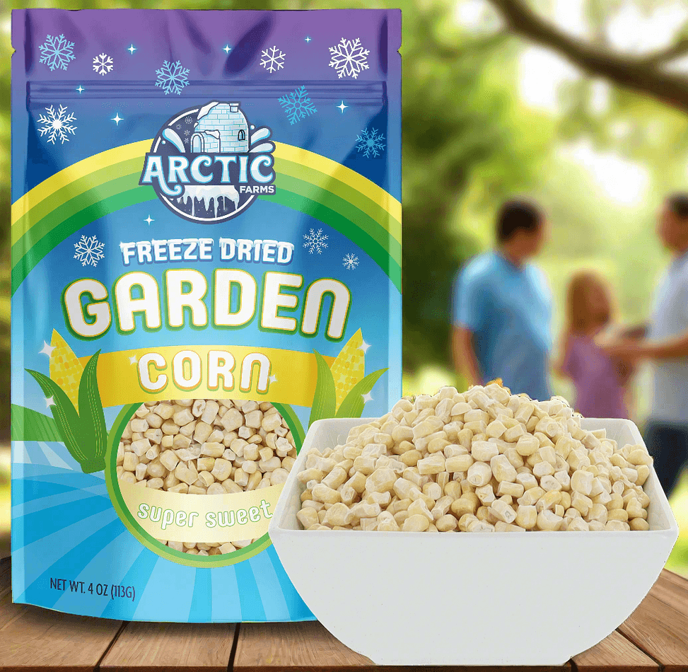 Freeze-Dried Super Sweet Corn, Real White Corn Kernels, Crunchy Snack & Topping, Resealable Bag (1.2 oz)