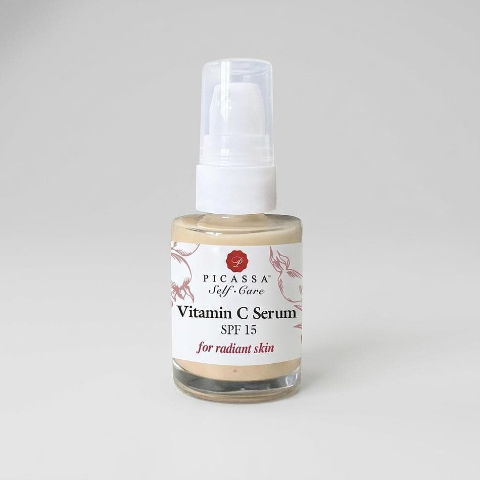 Vitamin C Face Serum, Rosehip Seed Oil, Brightening & Hydrating, SPF 15, 1 oz (30 ml)