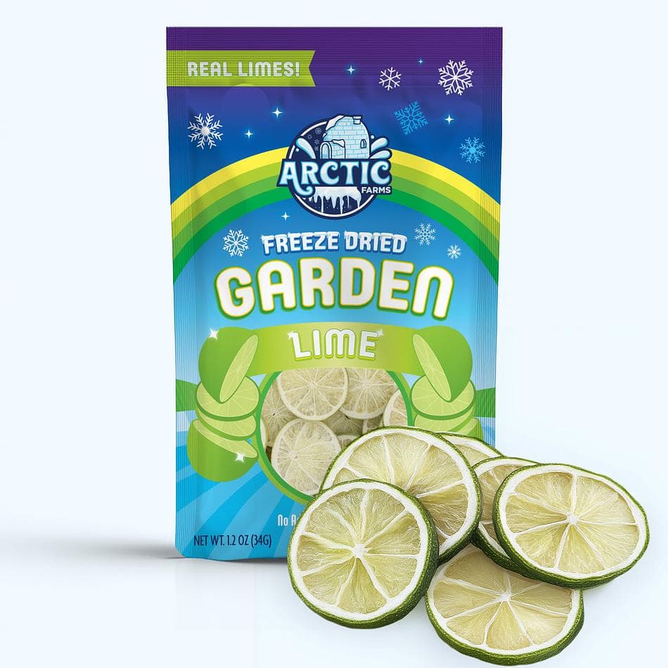 Freeze-Dried Lime Pieces, Tart & Tangy Citrus Snack, 100% Real Fruit with No Added Sugar, Large Resealable Bag (1.2 oz)