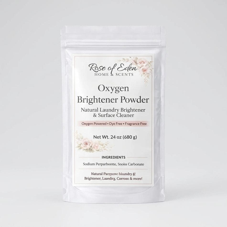 Oxygen Bleach Powder, Sodium Percarbonate + Washing Soda, Stain & Whitener Booster, Fragrance-Free Dye-Free, 24 oz