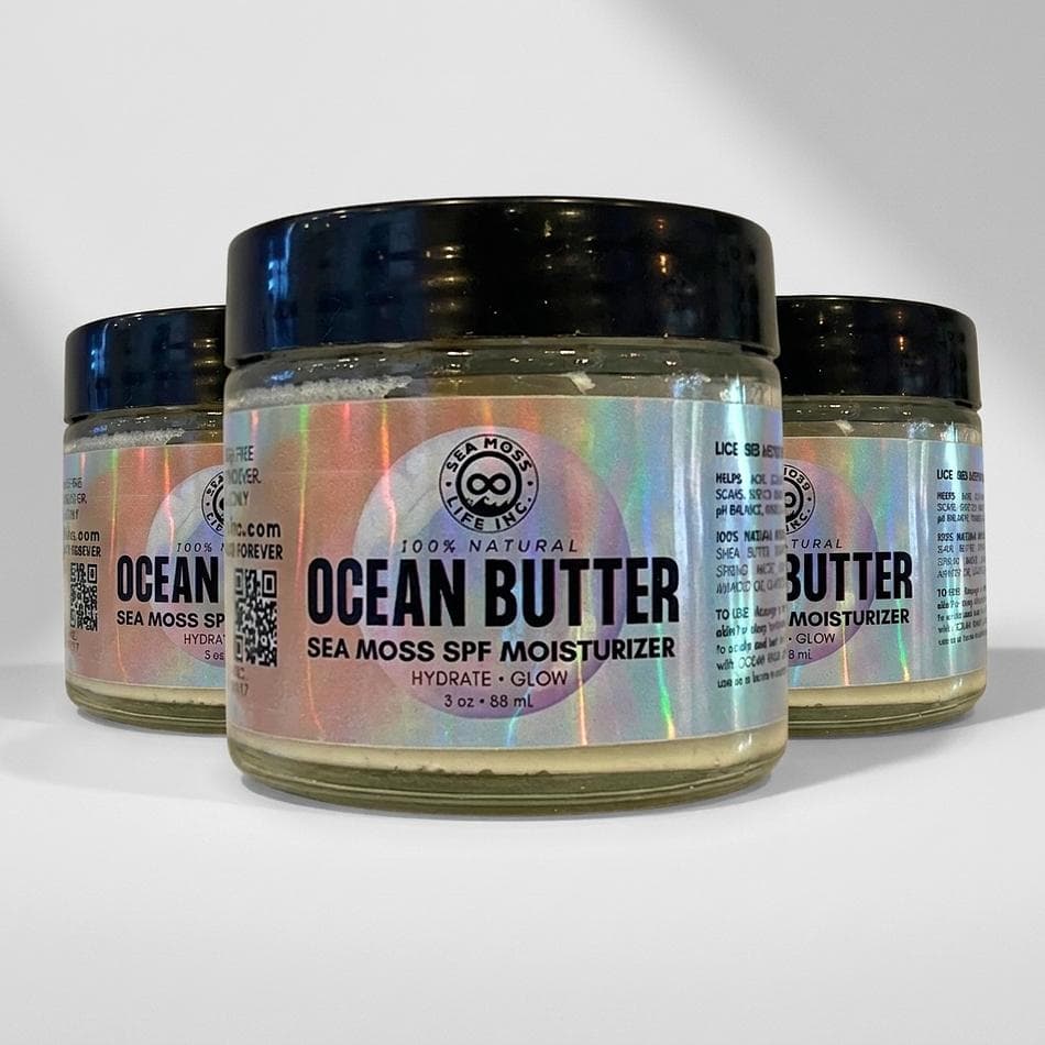 Sea Moss Body & Hair Butter, Shea Butter + Grapeseed Oil, Deep Hydration, Wholesale 6-Pack