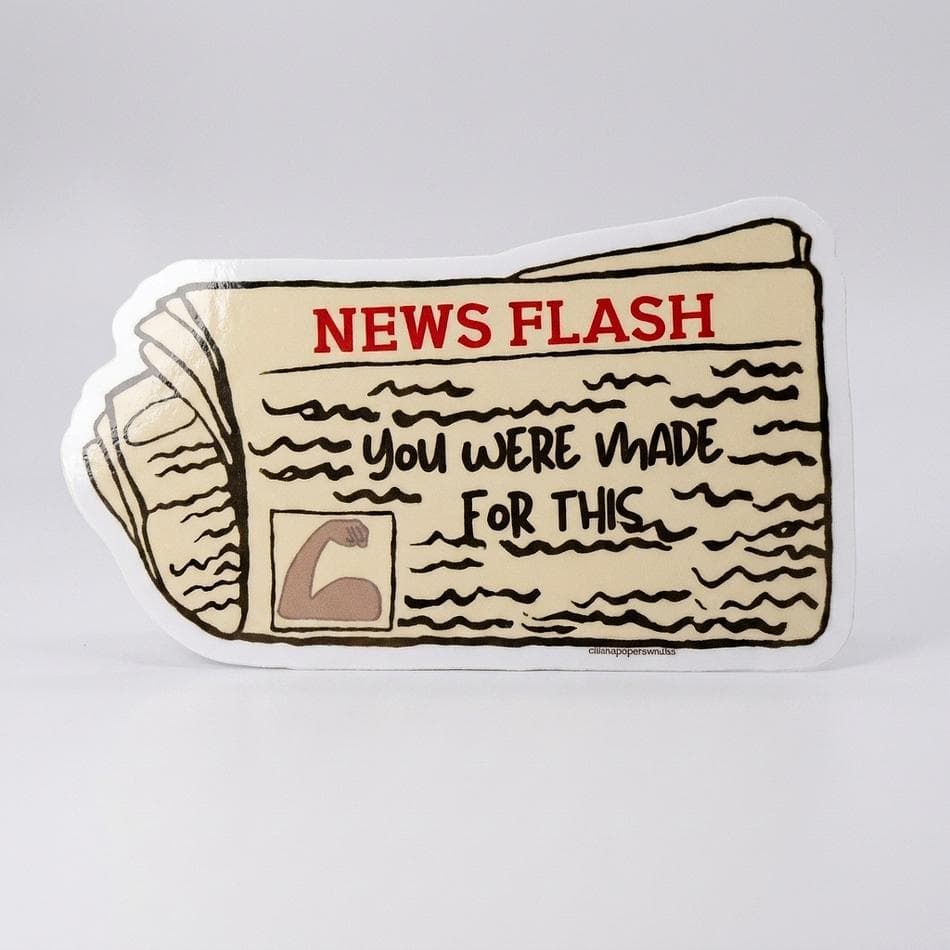 Waterproof Vinyl Motivational Sticker, "You Got This", Removable Dishwasher Safe Decal, Weatherproof, 4x4 in