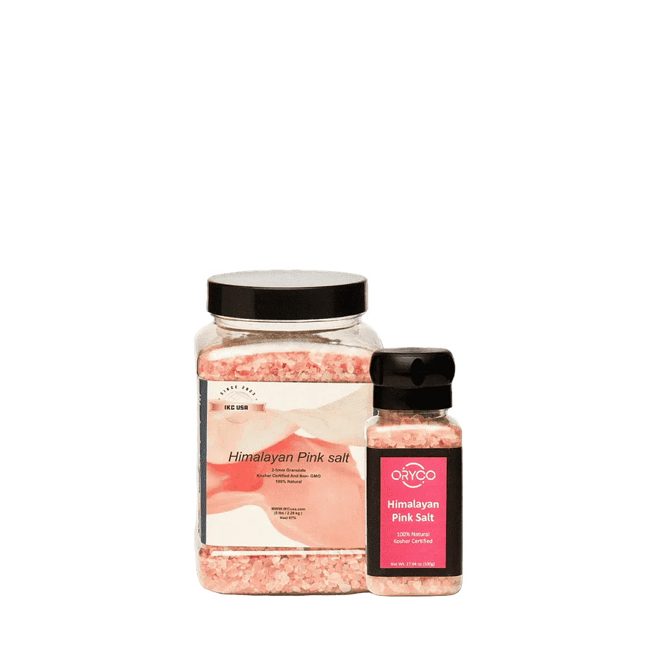 Himalayan Pink Salt Bundle, Coarse Crystals, Refillable Grinder + Bulk Jar, No Additives, 97.64 oz (5 lb + 17.64 oz)