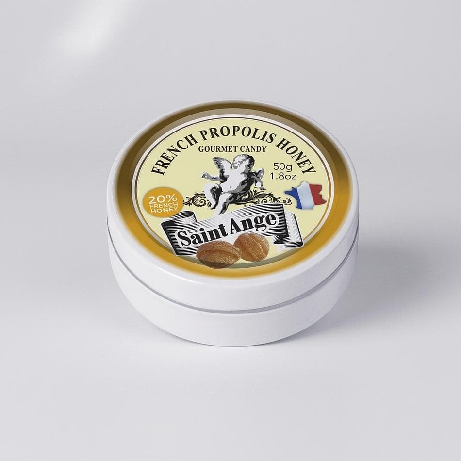 Honey & Propolis Pastilles (Hard Candy Lozenges), Honey, Throat Soothing, Case of 10 Tins