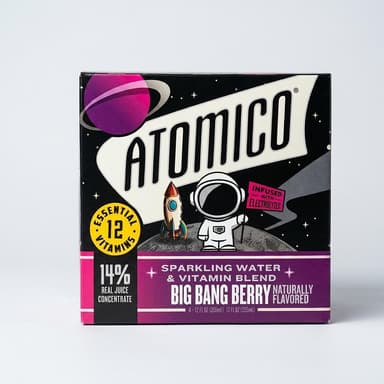 Sparkling Vitamin Water, White Grape Juice & Blue Agave, Berry Flavor, Vitamins + Electrolytes, 12-Pack Cans