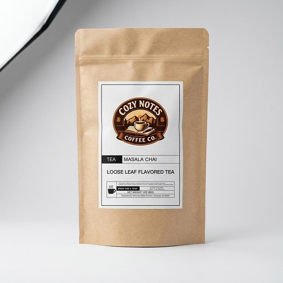 Loose Leaf Masala Chai Tea, Black Tea & Warming Spices, Bold Spiced Flavor, 3 oz Bag