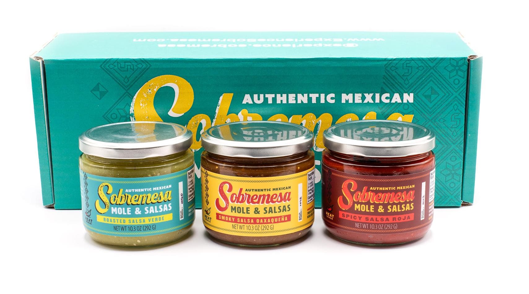 Salsa Gift Box Set, 3-Pack Variety Trio, Mild to Hot Heat Levels, Gourmet Gift Box, 3 Jars