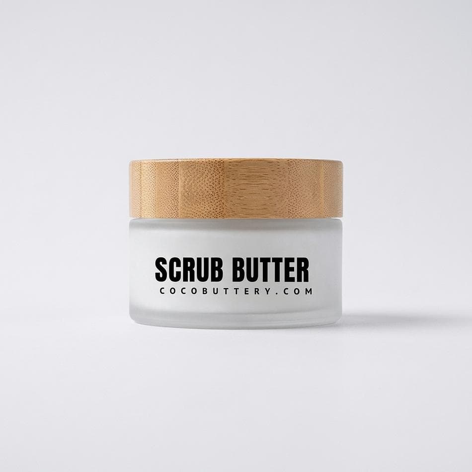 Coconut Sugar Body Scrub, Organic Coconut Oil & Vitamin E, Smooth Soft Skin Exfoliator, 100g Jar