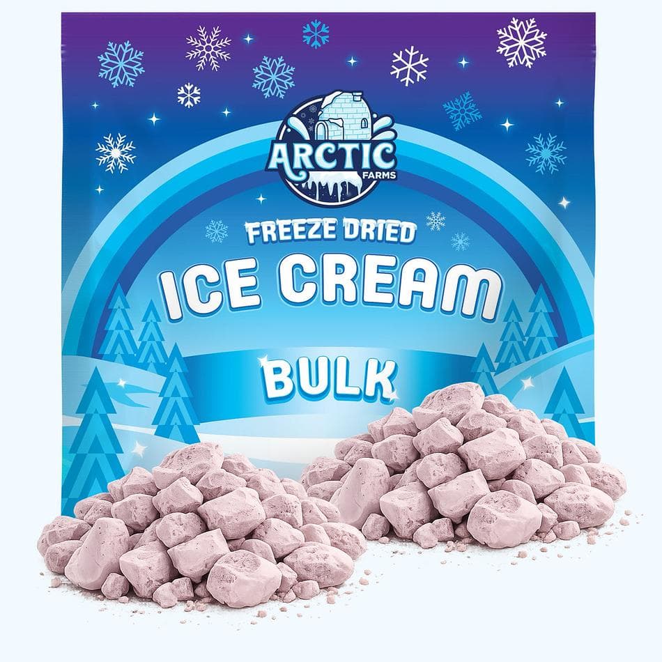 Freeze-Dried Gelato Bites, Ube Purple Yam Flavor, Crunchy No-Melt Dessert Snack, Bulk Bag (1 lb)