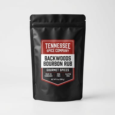 Bourbon BBQ Dry Rub, Brown Sugar & Natural Bourbon Flavor, Sweet Non-Spicy Seasoning, 1.5 oz Mini Pack (Pouch)