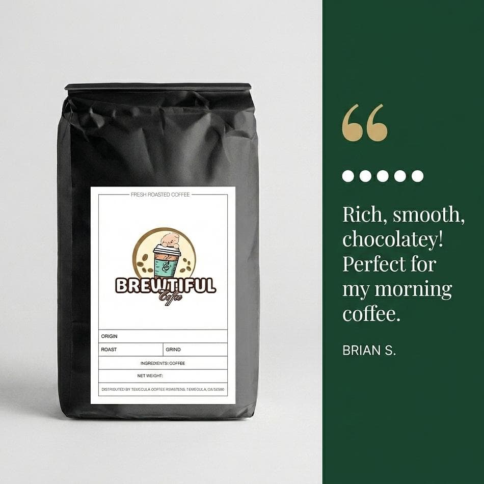 Single Origin Coffee Beans, Bali Kintamani, Medium-Dark Roast, Dark Chocolate & Molasses Notes, Whole Bean or Ground, 12oz