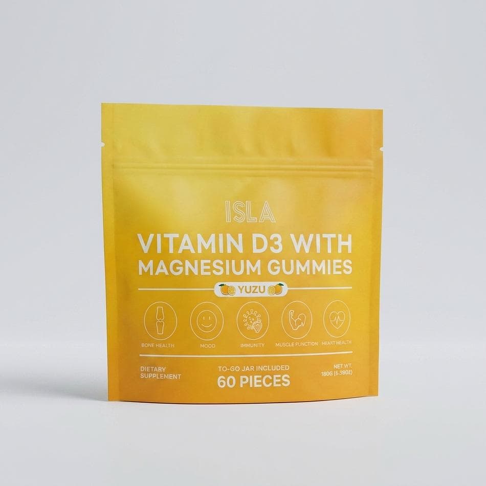 Vitamin D3 + Magnesium Citrate Gummies, Bone & Immune Support, 2000 IU D3, 150 mg Magnesium, Vegan Pectin, 60 Gummies