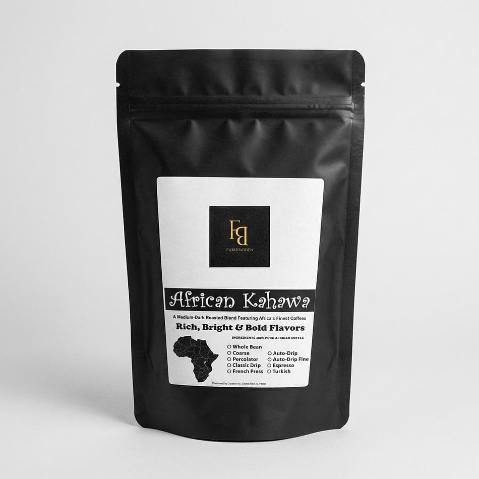 African Coffee Blend, Medium-Dark Roast, Toffee & Caramel Notes, 2 lb Bag, Whole Bean or Ground