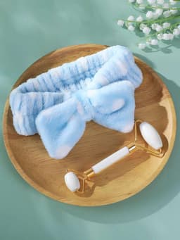 1pc Facial Roller Massager 1pc Headband-0