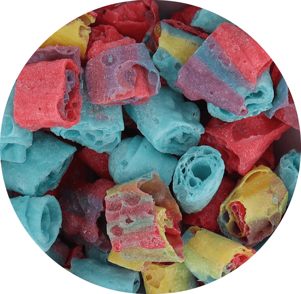 Freeze-Dried Fruit Brix Candy, Super-Crunchy, Intensely Fruity Candy Sheets, Pack of 3 Resealable Bags (1.1 oz each)