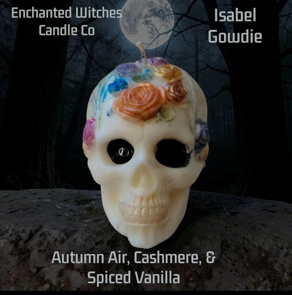 Isabel Gowdie Skull Candle