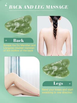 1pc Facial Roller Massager 1pc Gua Sha Board-5