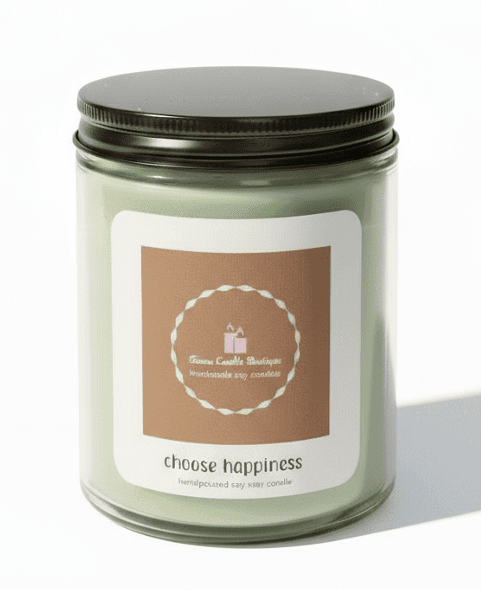 Choose Happiness Scented Candle Bergamot & Grapefruit with Jasmine, Uplifting Mood, 9 oz Single Wick