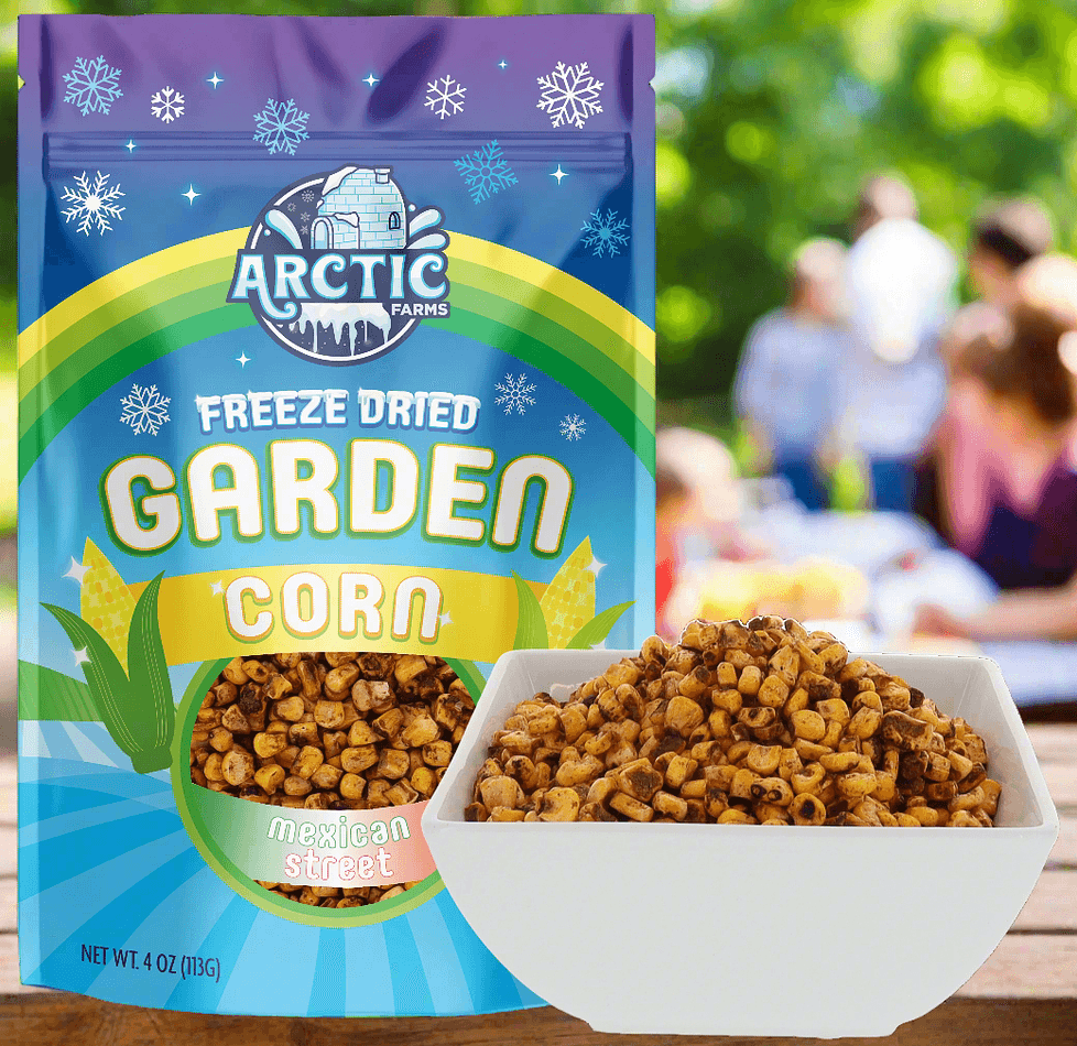 Freeze-Dried Mexican Street Flavor Corn, Seasoned Crunchy Corn Snack, Resealable Bag (1.2 oz)