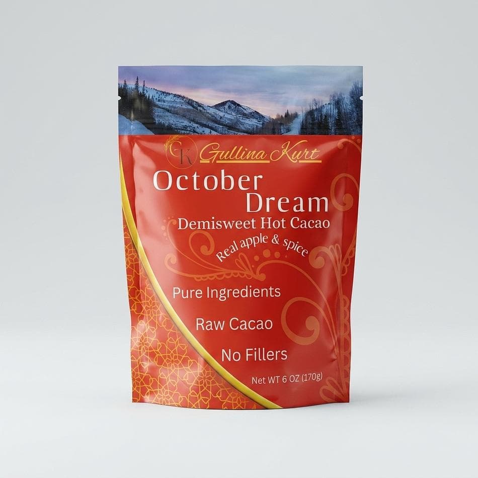 Apple Spice Hot Cacao Mix, Organic Raw Cacao & Dried Apple, Cinnamon Drinking Chocolate, Creamy Milk Powder Blend, 6 oz