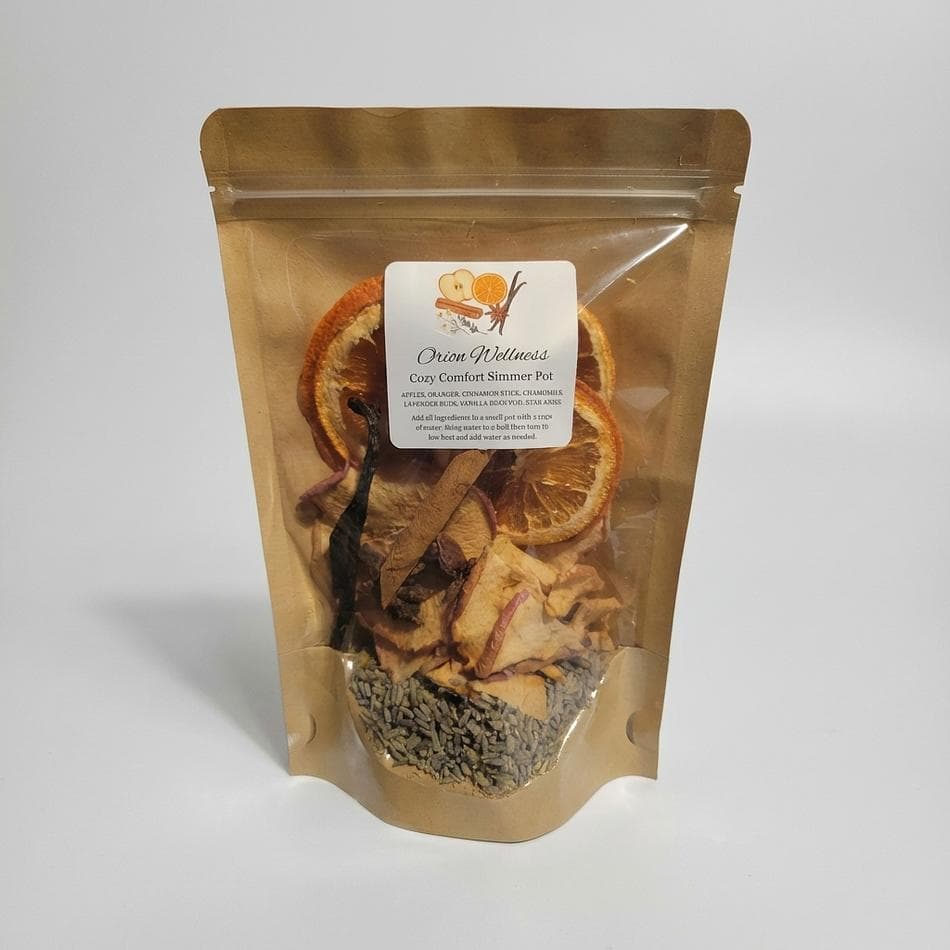 Stovetop Simmer Pot Blend, Apple & Orange, Cinnamon, Chamomile + Lavender, Cozy Home Scent, 1 Pouch