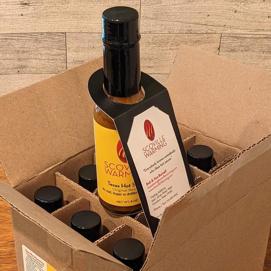 Hot Sauce Case (12 Bottles), Habanero, Garlic & Red Onion, Salt-Free Sugar-Free, Gift Tags Customizable, 12-Pack