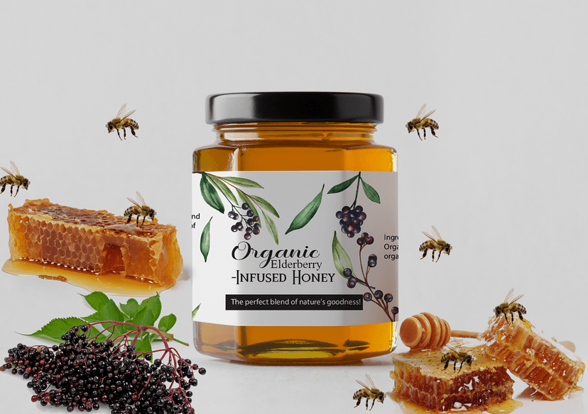 Elderberry Raw Honey 4 OZ - Image 1