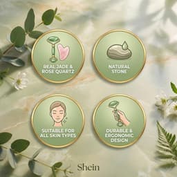 1pc Facial Roller Massager 1pc Gua Sha Board-23