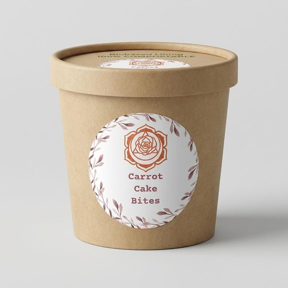 Carrot Cake Energy Bites, Carrot & Dates & Walnuts, Collagen Protein, Lactation-Friendly Snack, 6-Pack