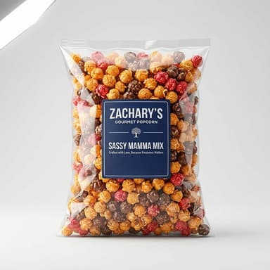 Gourmet Popcorn Mix, Caramel Corn + Sharp Cheddar + Spicy Chili, Sweet Heat Snack, 3.5 oz Bag