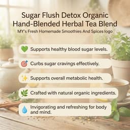 Sugar Flush Detox Organic Hand-Blended Herbal Tea Blend.-4