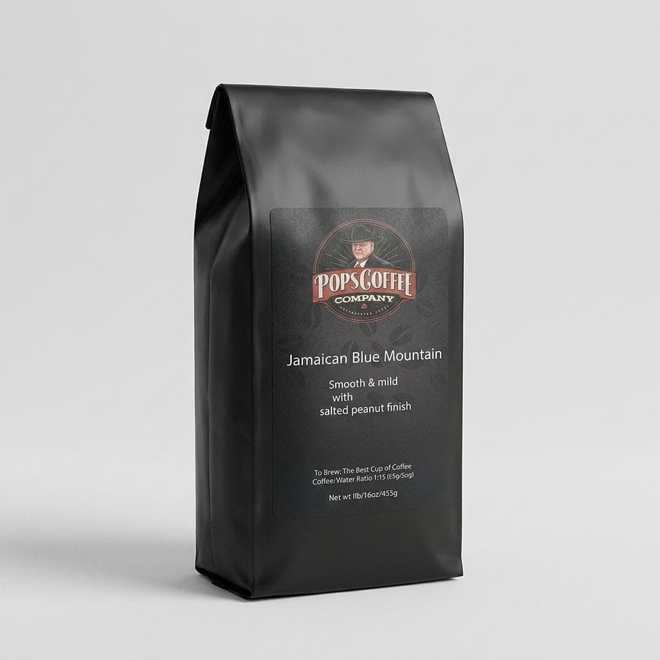 Jamaican Blue Mountain Coffee, Arabica, Smooth Nutty Flavor, 1 lb Bag, Whole Bean or Ground
