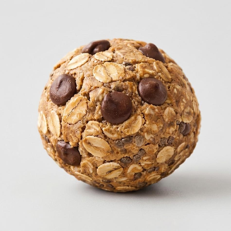 Peanut Butter Energy Bites, Rolled Oats & Honey, No Refined Sugar Snack, Chocolate Chip, 3-Pack
