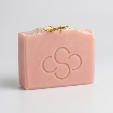 Handcrafted Soap Bar, White Peach Nectar & Champagne, Gentle Hydrating Cleanse, 4.5 oz (Jasmine Buds Topped)