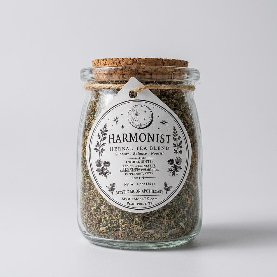 Hormone Balance Herbal Tea, Vitex & Red Clover, Nettle + Raspberry Leaf, PMS & Perimenopause Support, Loose Leaf