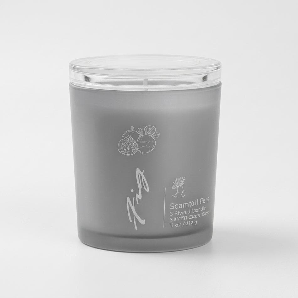 Fig Scented Candle, Citrus & Coconut, Floral Musk, Cozy Home Fragrance, 11 oz Jar Candle