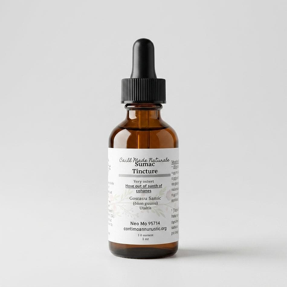 Sumac Berry Tincture, Sumac Berries, Digestive & Immune Support, 1 oz Dropper Bottle