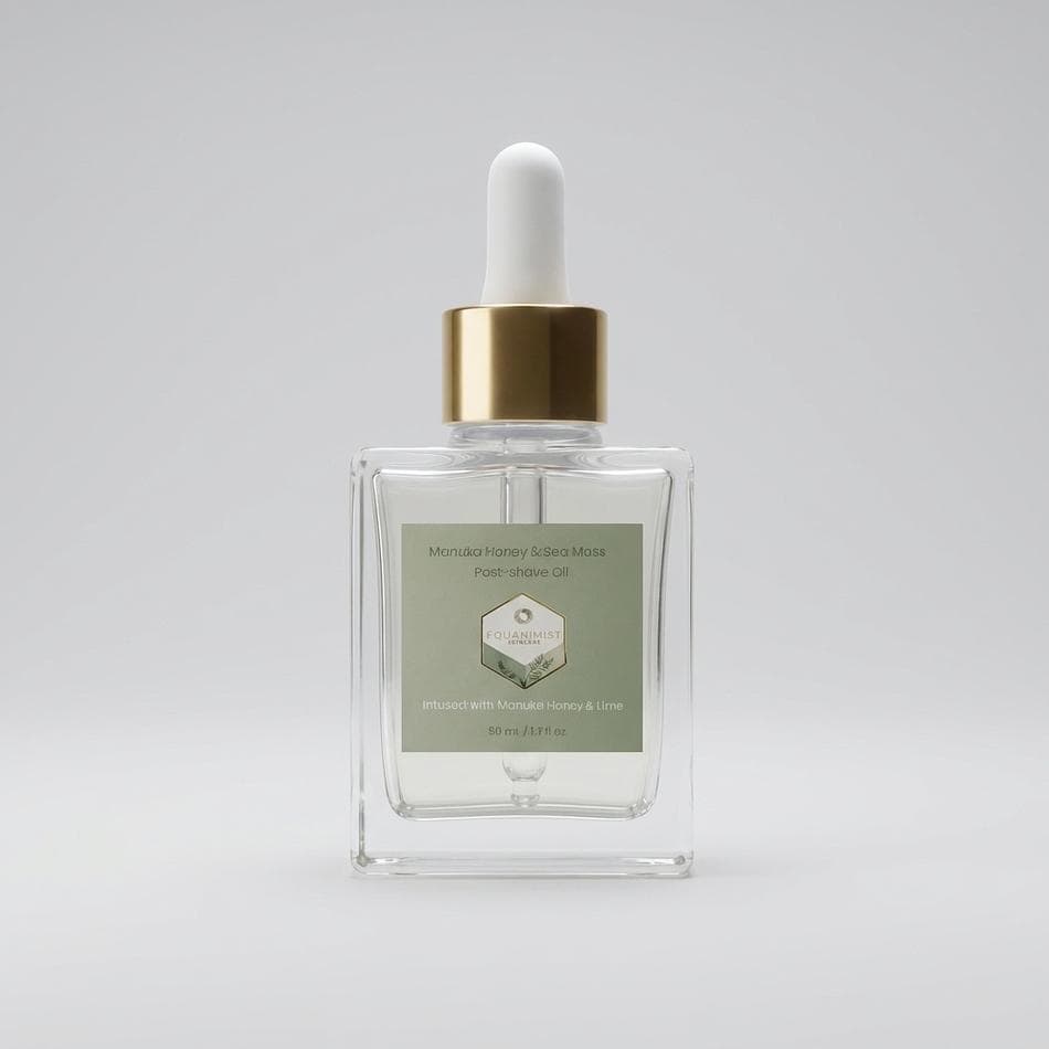 Post-Shave Oil, Manuka Honey Oil & Sea Moss Extract, Soothes Razor Redness, Lightweight Fast-Absorbing, 1 oz