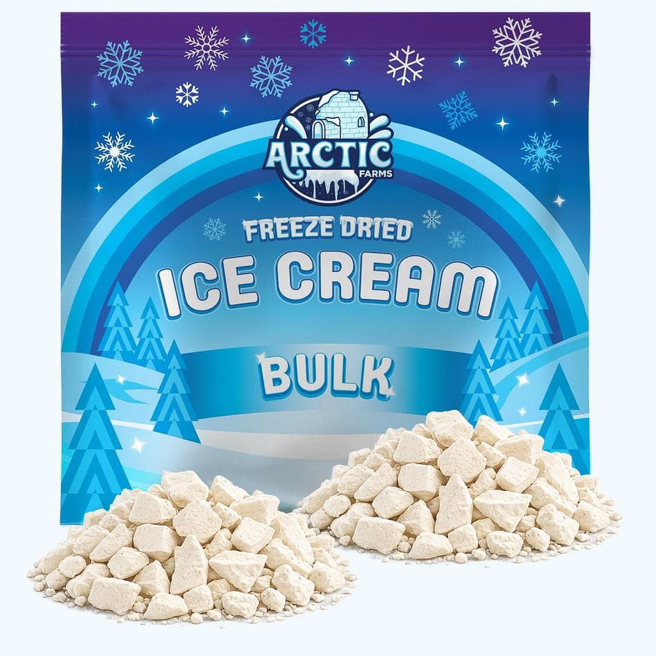Freeze-Dried Gelato Bites, Madagascar Vanilla Bean, No-Melt Dessert Snack, Bulk Bag (1 lb)