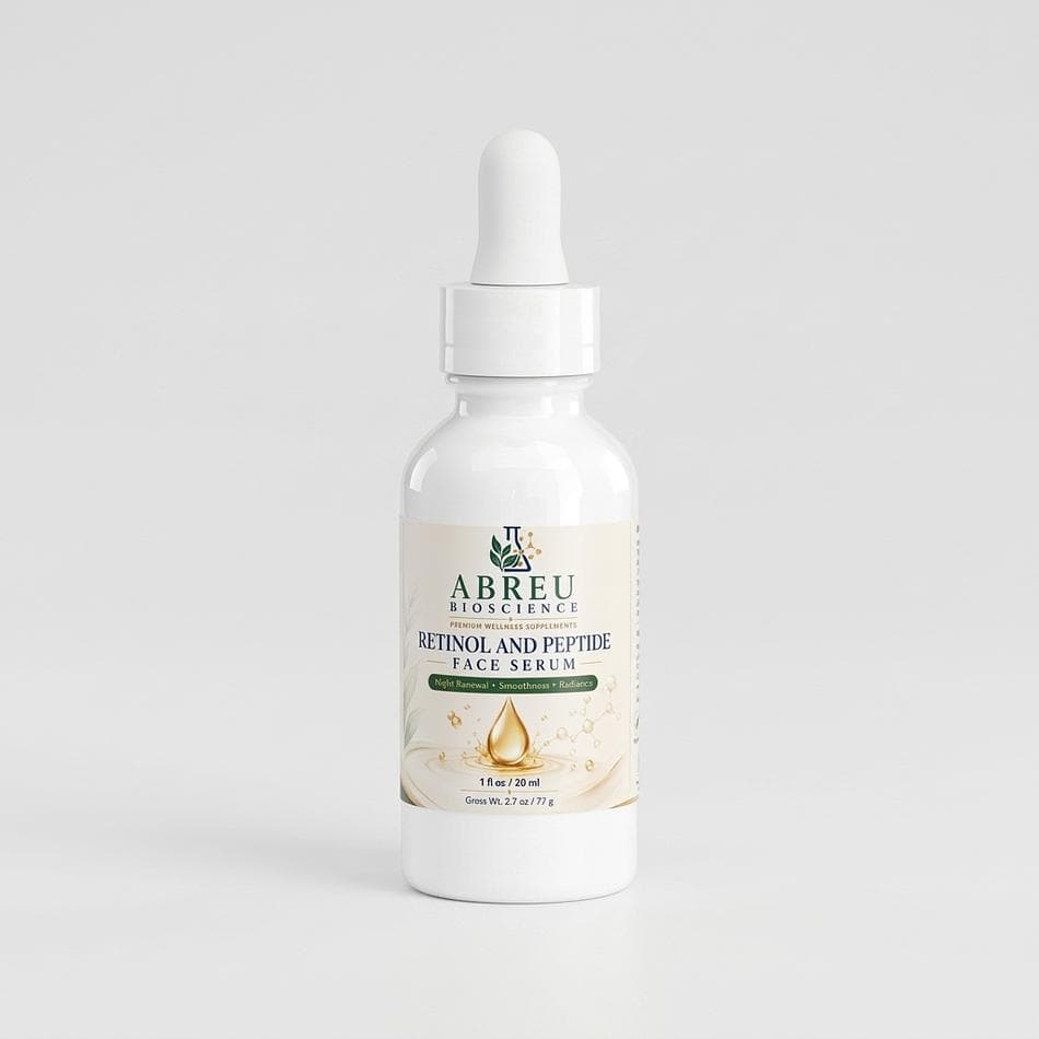 Retinol + Peptide Face Serum, Bisabolol & Phospholipids, Firming & Smoothing Night Serum, Fragrance-Free, 1 fl oz (30 ml)