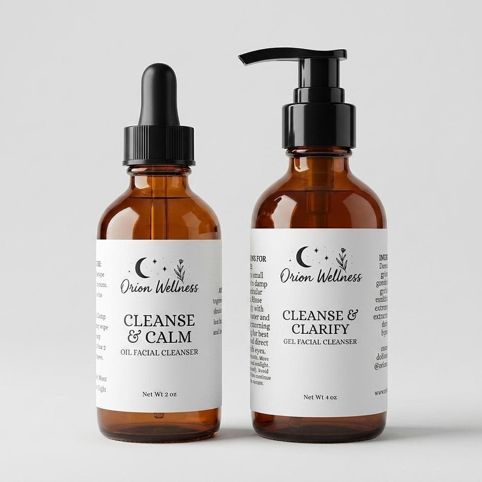 Double Cleanse Duo, Oil Cleanser + Gel Cleanser, Makeup & SPF Removal, Barrier-Friendly, Full-Size 2-Step Set