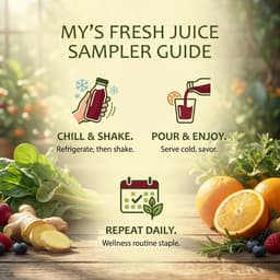 Organic Cold‑Pressed Juice Sampler (3 × 12 oz) — Choose Any 3 Flavors | MY’s Fresh Homemade Smoothies & Spices-3