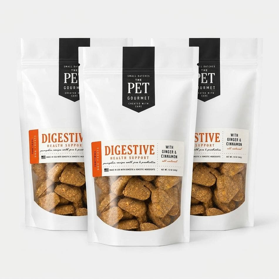 Dog Digestive Wellness Bundle, Pumpkin & Honey + Probiotics, Gut & Stool Support, Dental Chews 8-Pack + Meal Topper + Digestive Chews