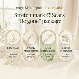 Stretch Mark & Scar Appearance Repair Kit (Serum + Body Butter + 0.75mm Dermaroller) — Magic Skin Repair-3