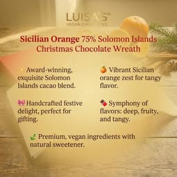 Sicilian Orange 75% Solomon Islands Christmas Chocolate Wreath-3