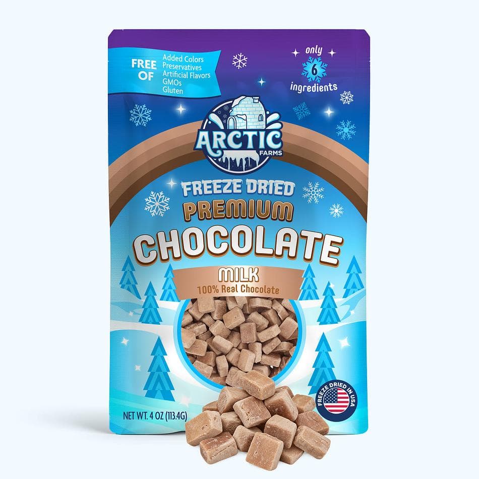 Freeze-Dried Belgian Milk Chocolate Callets, Callebaut 823, Crispy Melt-In-Your-Mouth Crunch, Large Resealable Bag (4 oz)