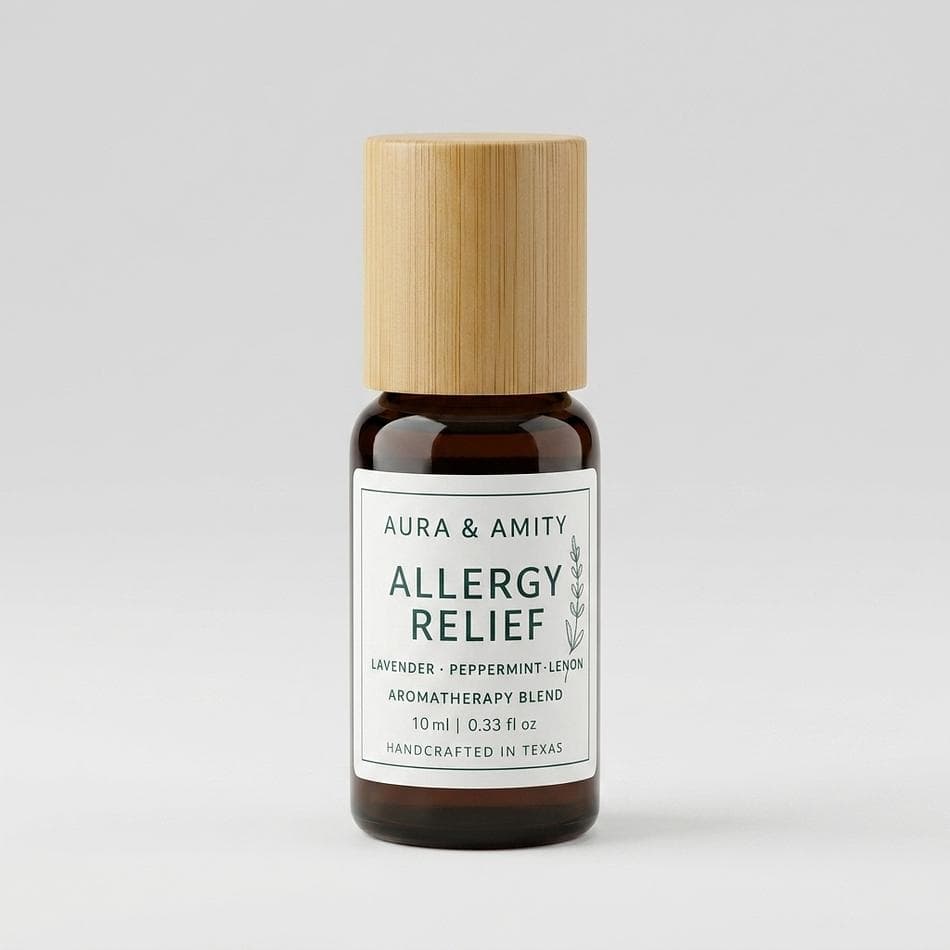 Allergy Relief Essential Oil Diffuser Blend, Eucalyptus Lemon & Peppermint, Clear Breathing & Sinus Support, 10ml